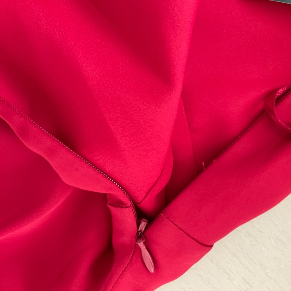 100% Silk Red Skirt Lauren Ralph Lauren Size 6 New - Picture 4 of 11